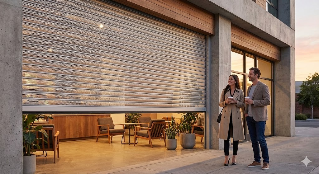 ประตูม้วนลายตาข่าย